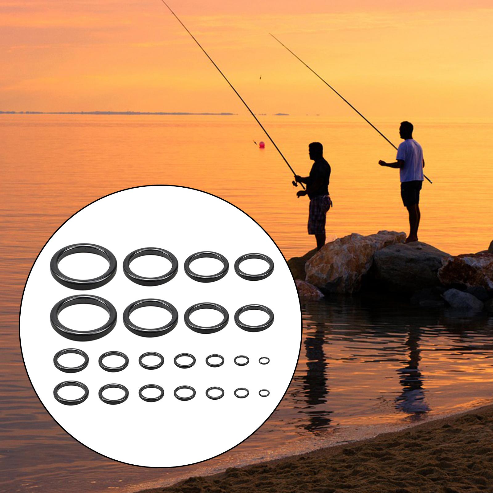 Fishing Rod Guide Replacement - ชุดซ่อมไกด์คันเบ็ดตกปลา เซรามิก ชุดเปลี่ยนปลายคันเบ็ดน้ำเค็ม สำหรับอุปกรณ์ตกปลา DIY