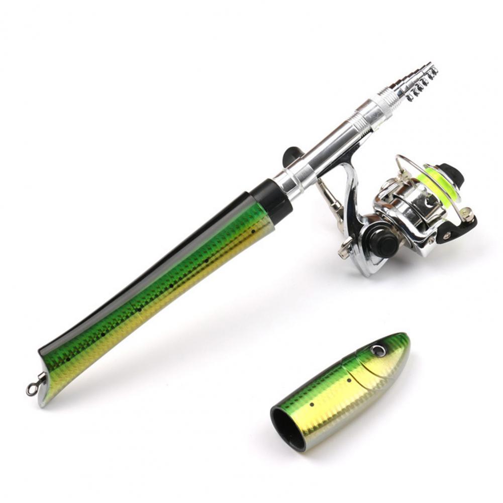 Fishing Rod Spinning - เบ็ดตกปลา Telescopic Rod แบบพกพา Mini Fish
