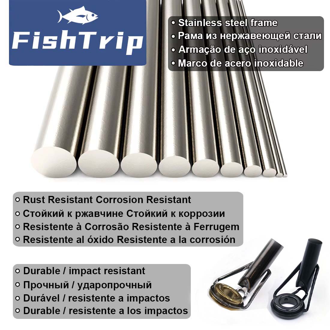 FishTrip Rod Tip ชุดซ่อม 5 ~ 5 - Fishing Rod Tip Replacement บทวิจารณ์และราคา