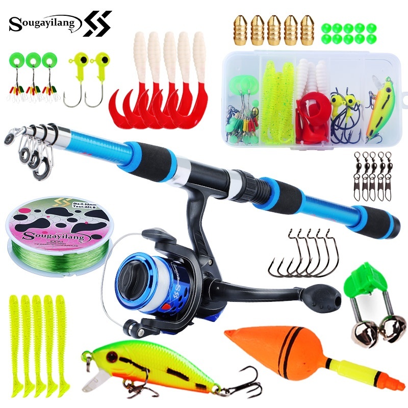 Sougayilang เด็กตกปลาชุดเสาชุด - Fishing Rod Spinning บทวิจารณ์และราคา